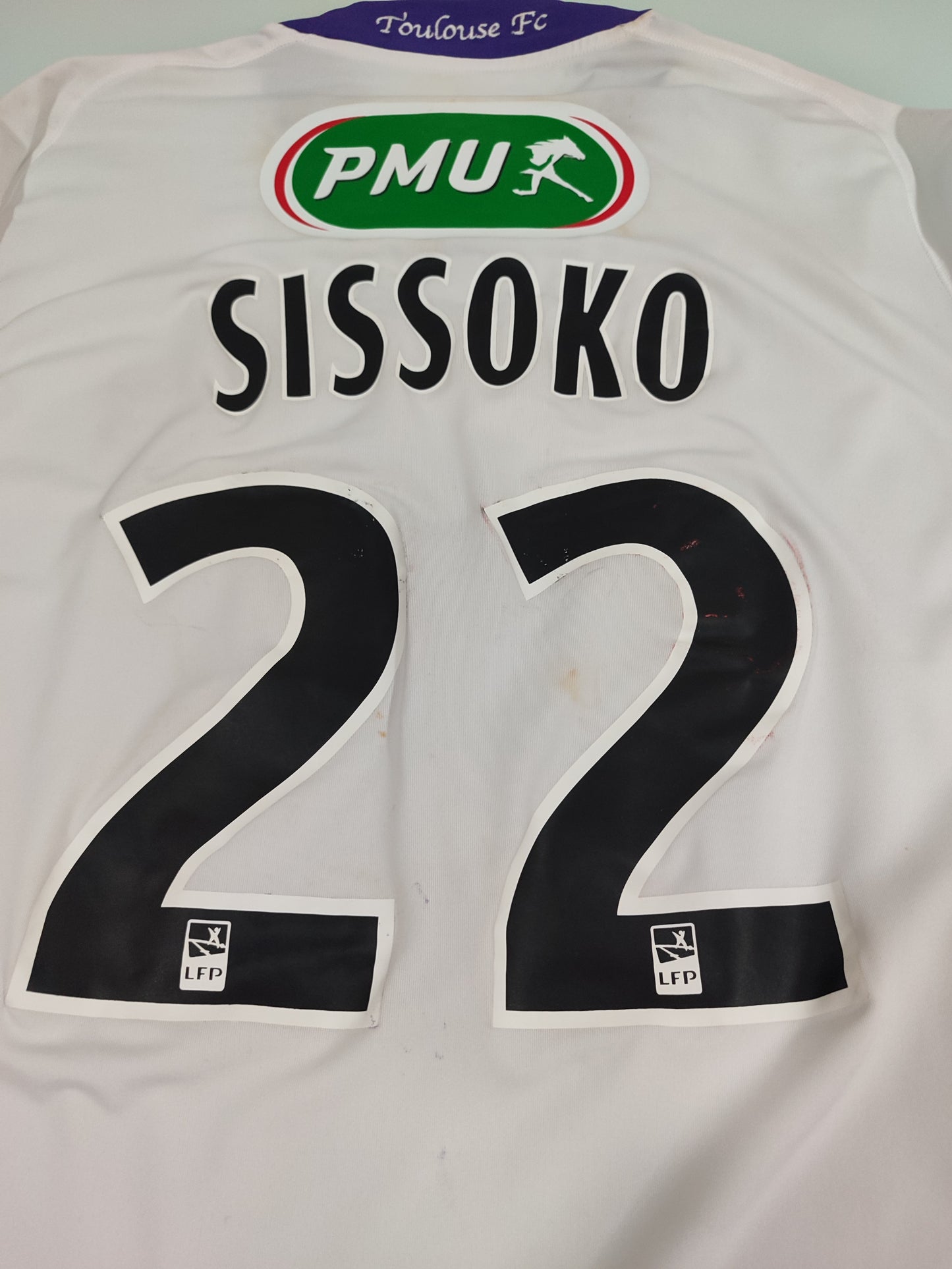Rara Camisa do Toulouse - França - Mangas Longas - Usada Em Jogo - Sissoko
