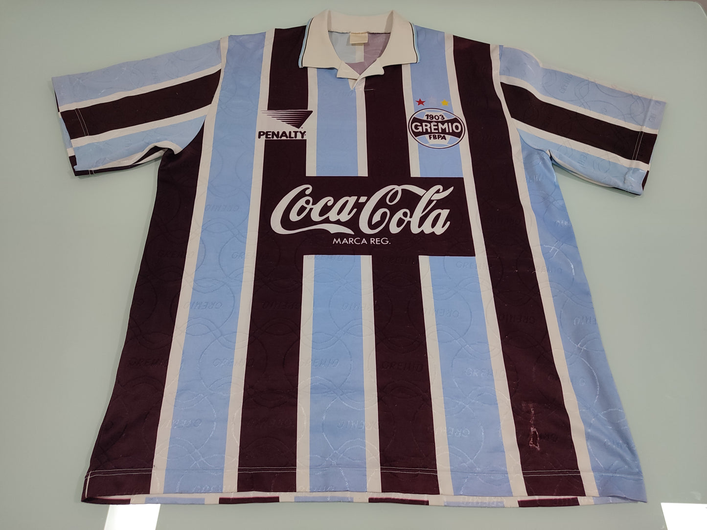 Rara Camisa Do Grêmio - Penalty/Coca-Cola - 1993/1994 - Usada Em Jogo