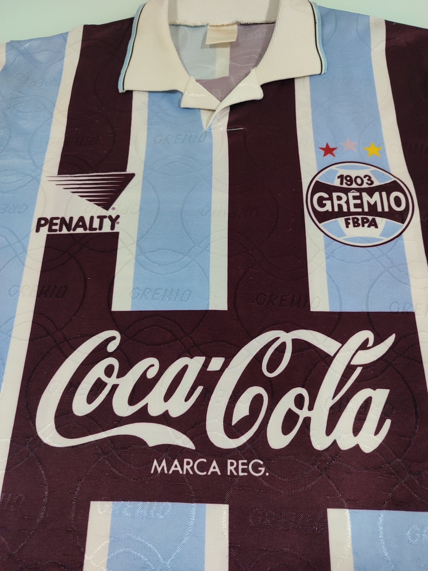 Rara Camisa Do Grêmio - Penalty/Coca-Cola - 1993/1994 - Usada Em Jogo