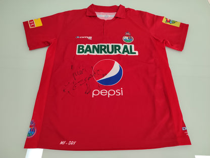 Rara Camisa do Municipal - Guatemala - Usada em Jogo e Assinada - Pescado Ruiz