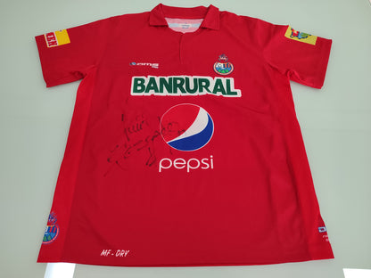 Rara Camisa do Municipal - Guatemala - Usada em Jogo e Assinada - Pescado Ruiz