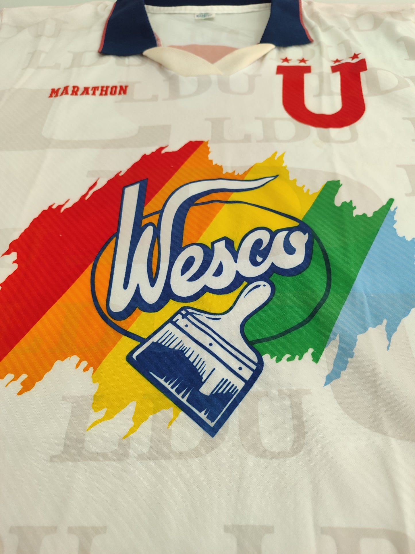 Rara e Clássica Camisa da LDU Quito Equador - Anos 90 - Usada em Jogo