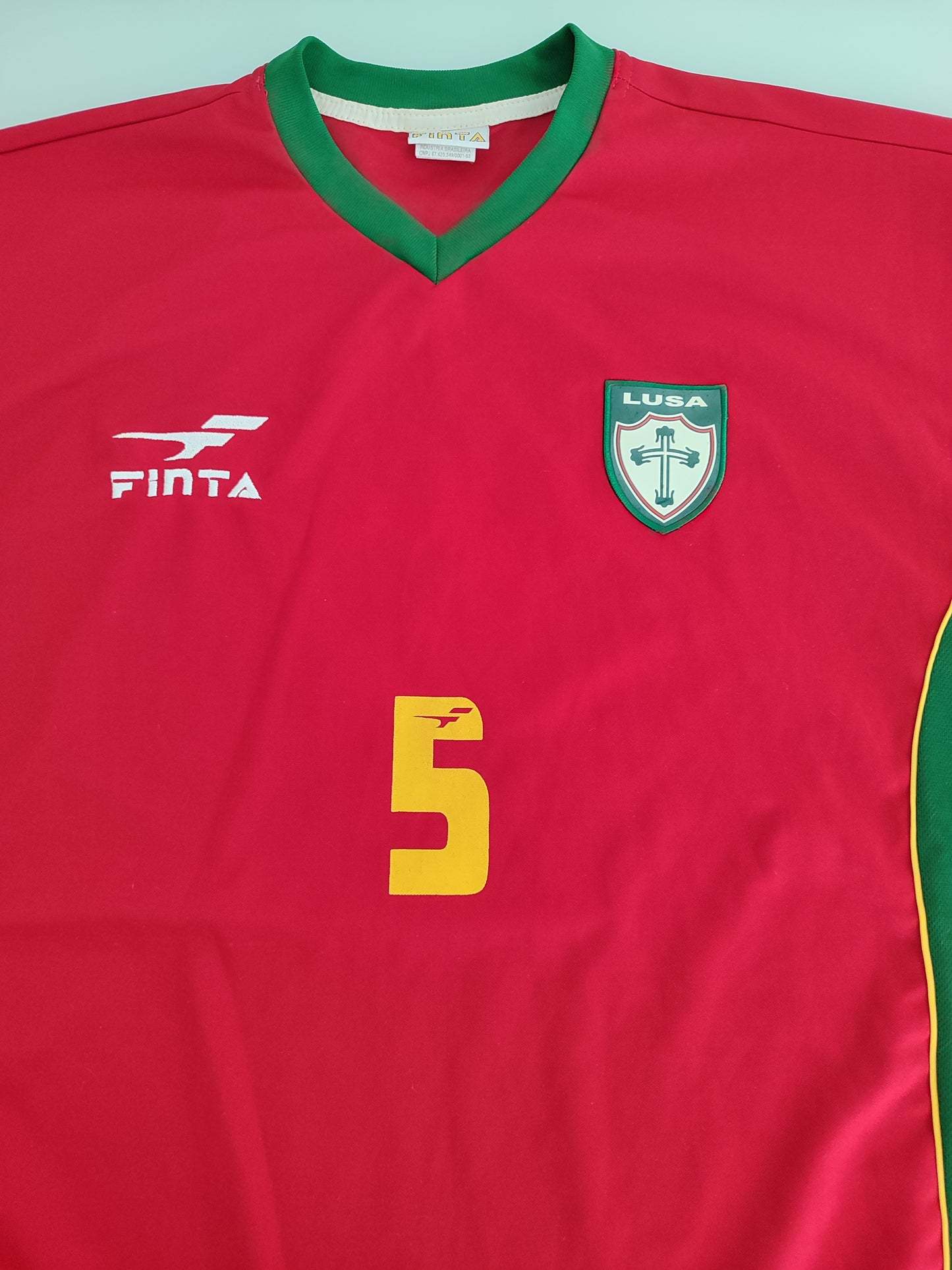Sensacional Camisa da Portuguesa - Finta Anos 2000 - de Jogo - Capitão