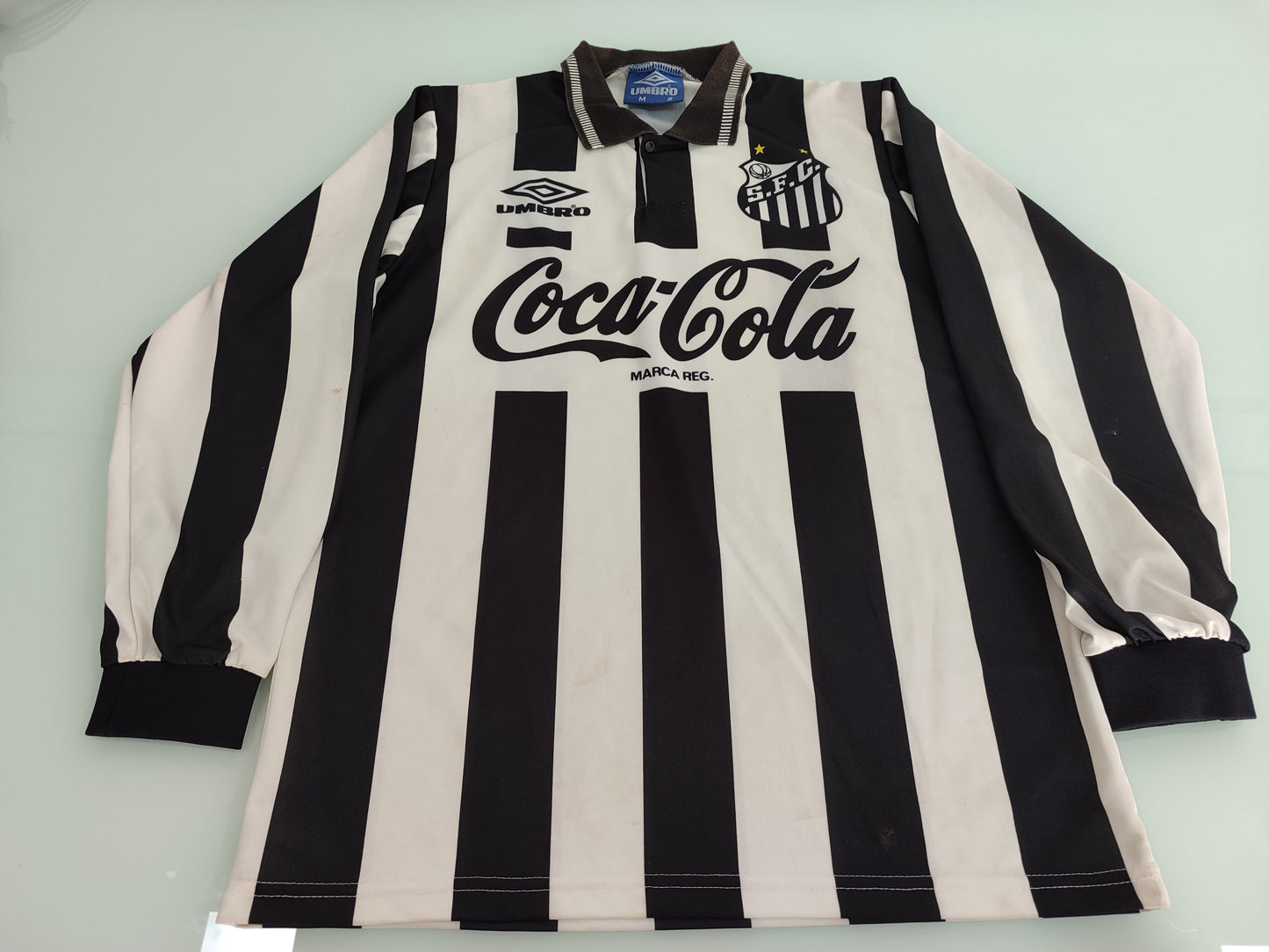Espetacular e Raríssima Camisa do Santos - Mangas Longas - 1991/1992