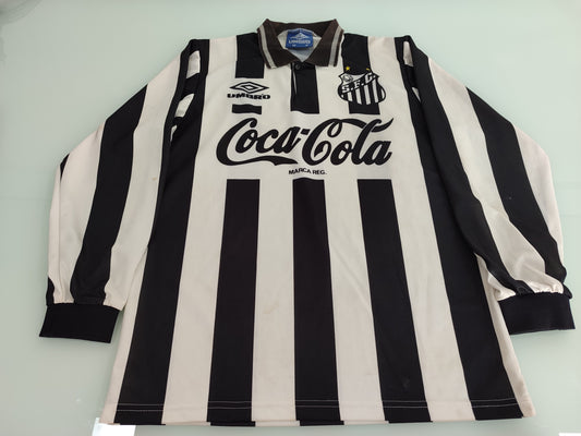 Espetacular e Raríssima Camisa do Santos - Mangas Longas - 1991/1992