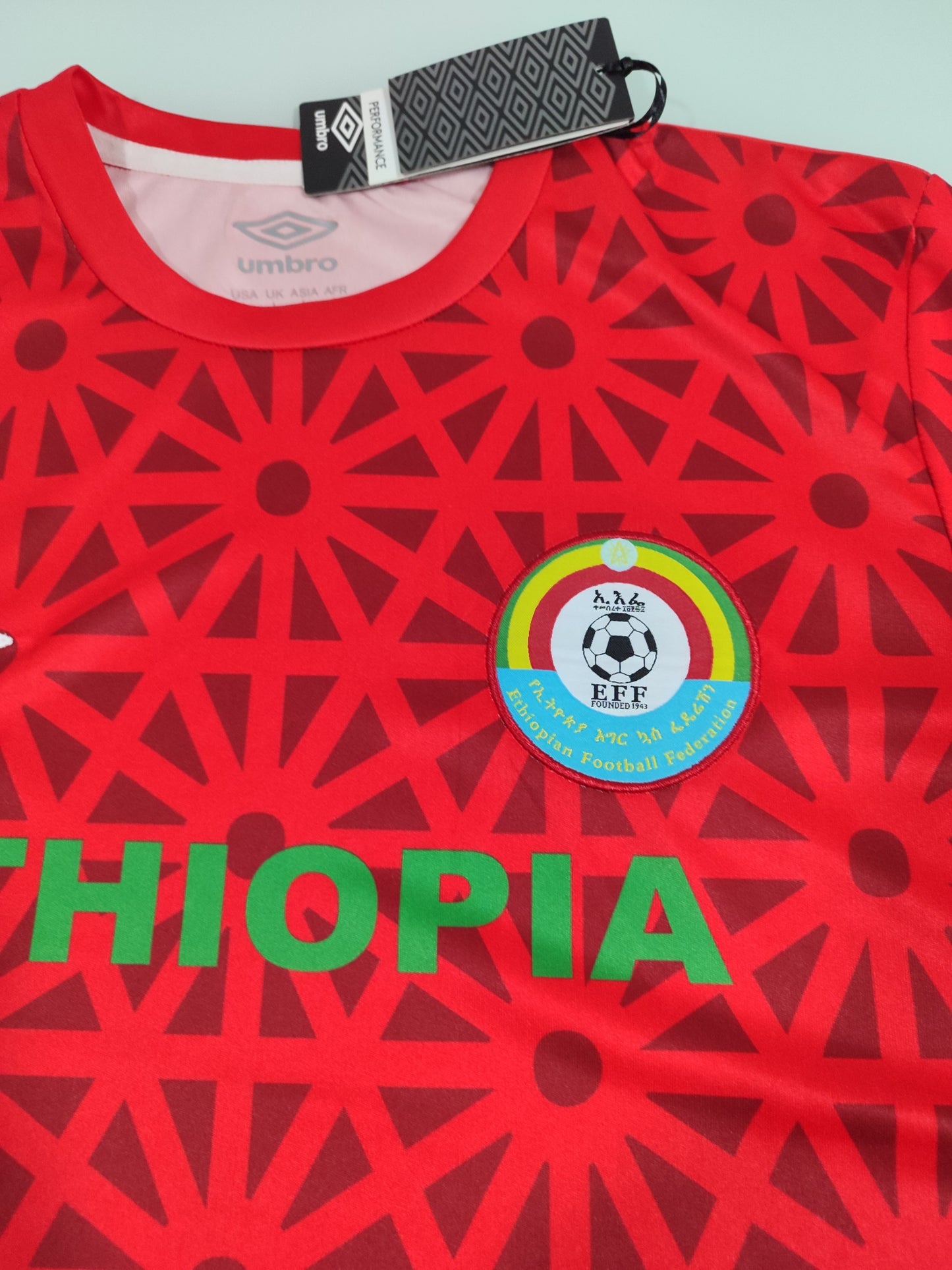 Rara Camisa da Etiópia - Ethiopia - Umbro