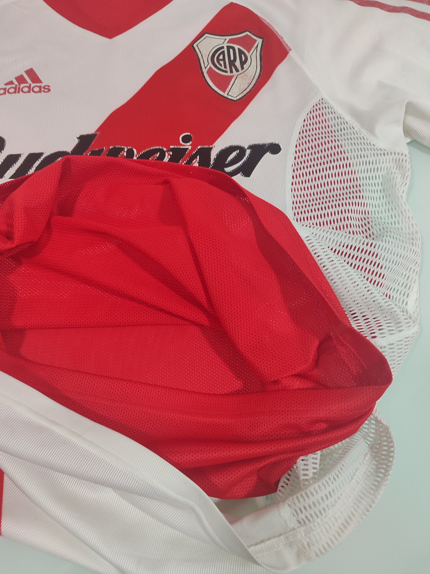 Espetacular - Camisa River Plate - Player Dupla Camada - Budweiser 2002/2003 - de Coleção!