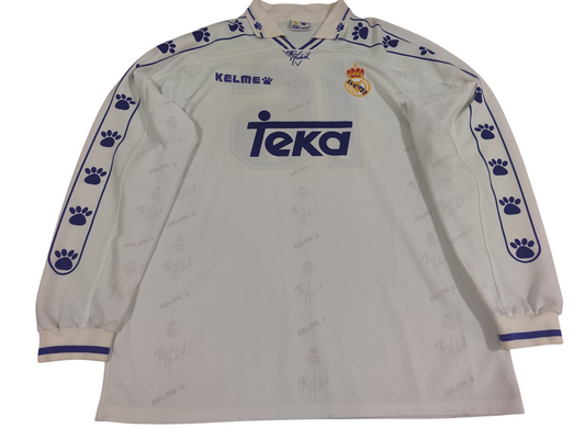 Espetacular Camisa do Real Madrid - 1994/1996 Mangas Longas - de Jogo! - de Coleção!