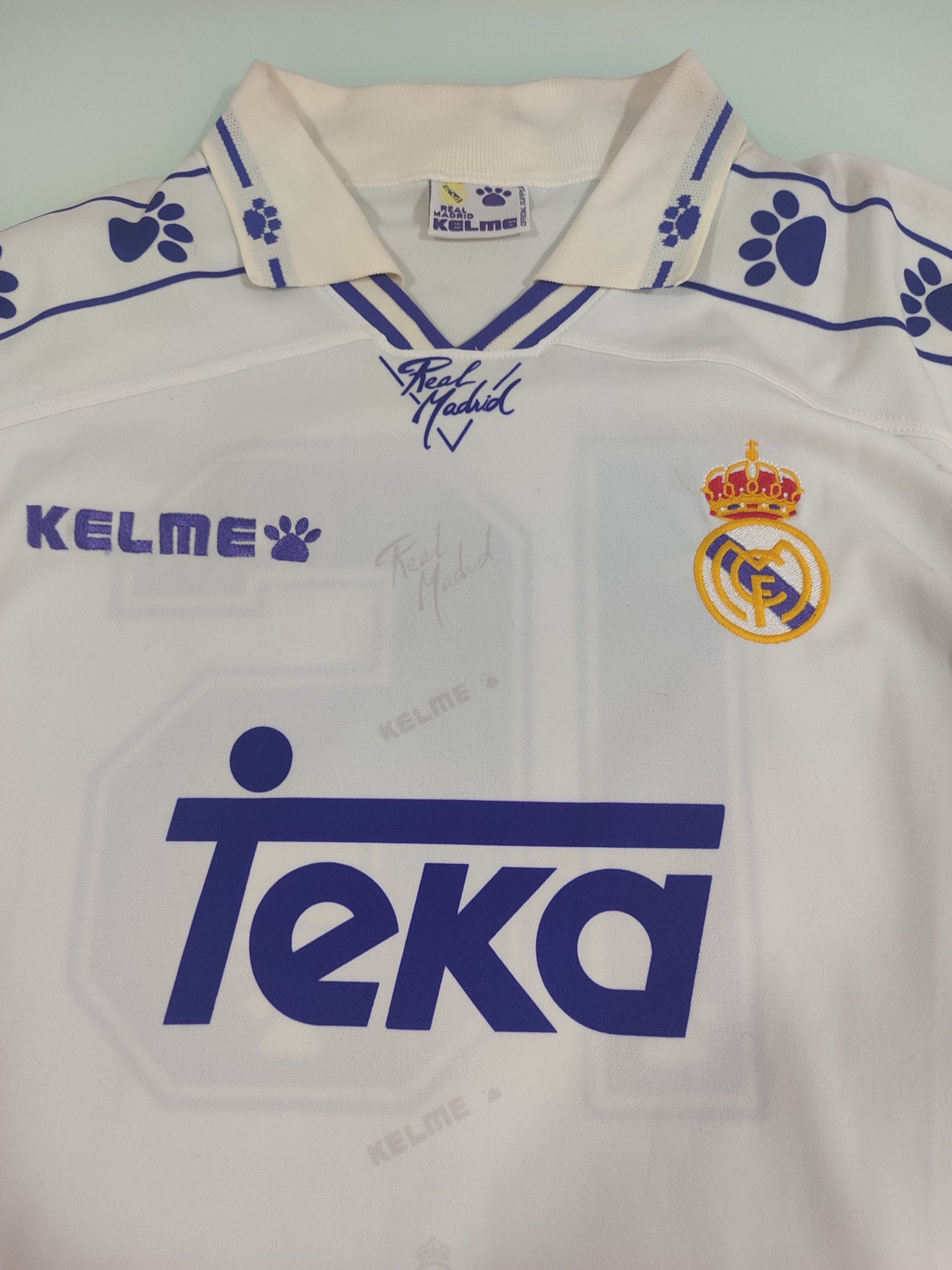 Espetacular Camisa do Real Madrid - 1994/1996 Mangas Longas - de Jogo! - de Coleção!