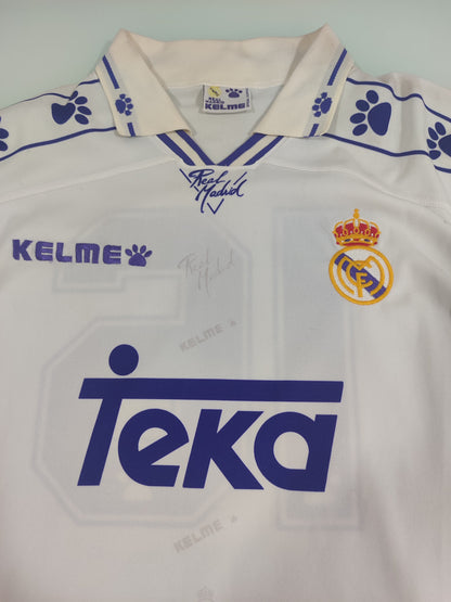 Espetacular Camisa do Real Madrid - 1994/1996 Mangas Longas - de Jogo! - de Coleção!