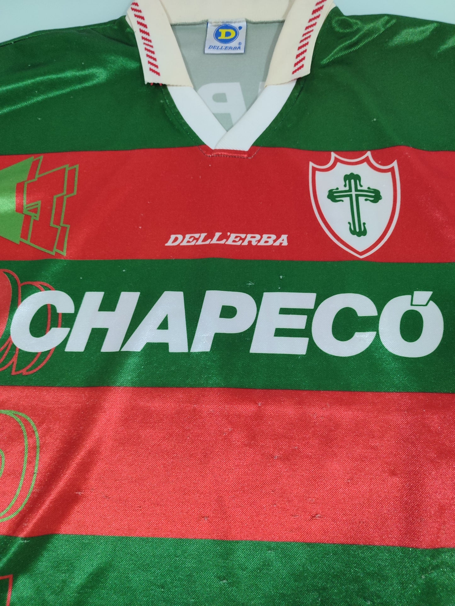 Raridade - Camisa da Portuguesa - 1995/96  - #16 Flávio Guarujá - de Jogo - de Coleção!