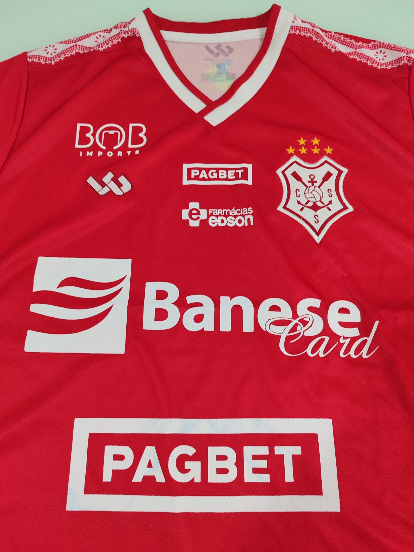 Rara E Linda Camisa do Sergipe - Usada em Jogo - Com Pinturas - De Coleção!