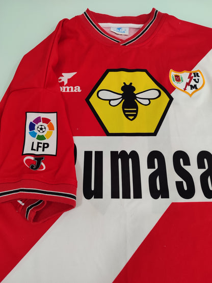 Sensacional - Camisa Antiga Rayo Vallecano - Patrocínio Abelha - Usada Jogo - de Coleção!