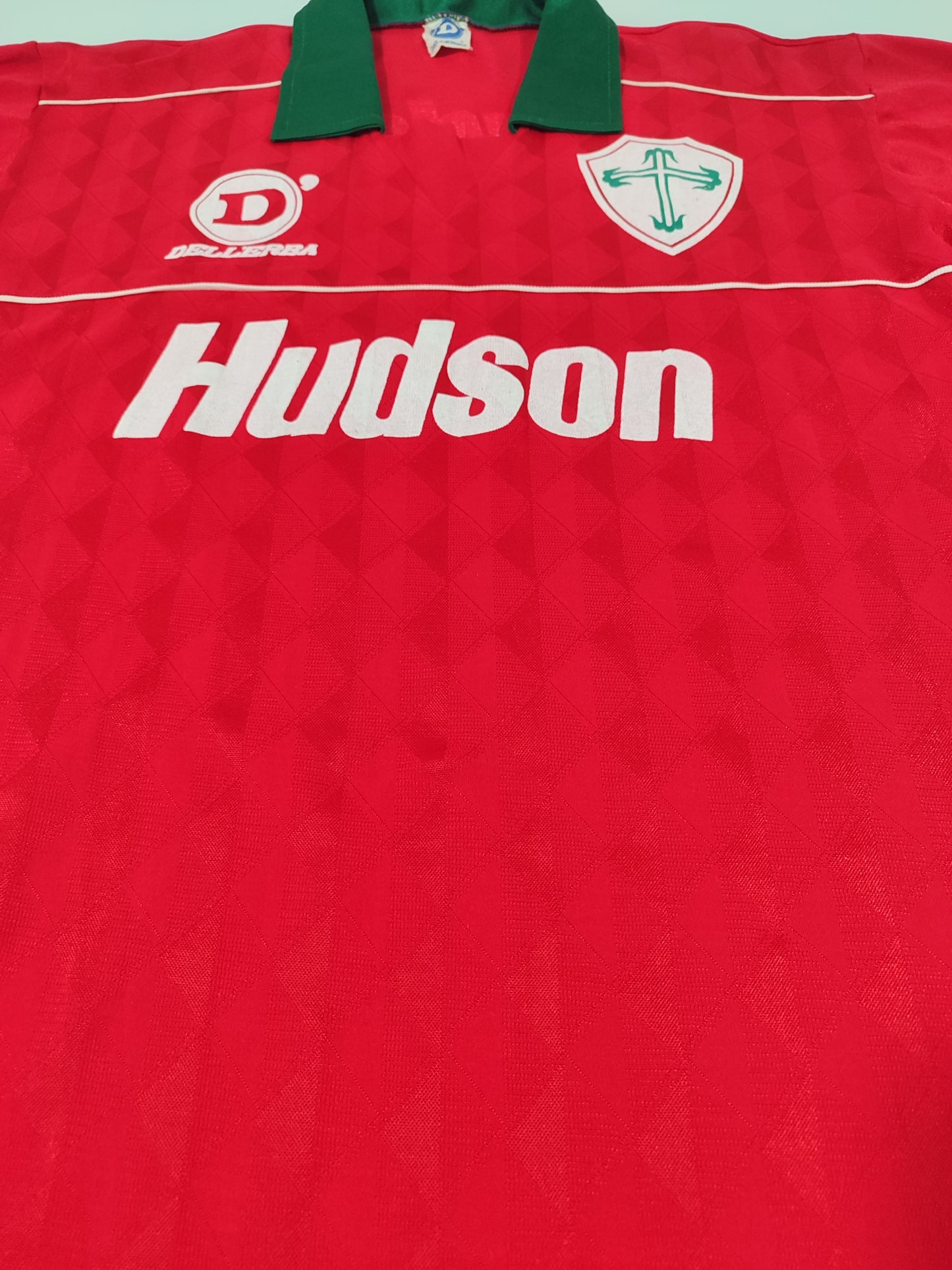 Espetacular Camisa da Portuguesa - 1990 - Dellerba - Usada em Jogo!