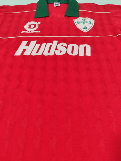 Espetacular Camisa da Portuguesa - 1990 - Dellerba - Usada em Jogo!