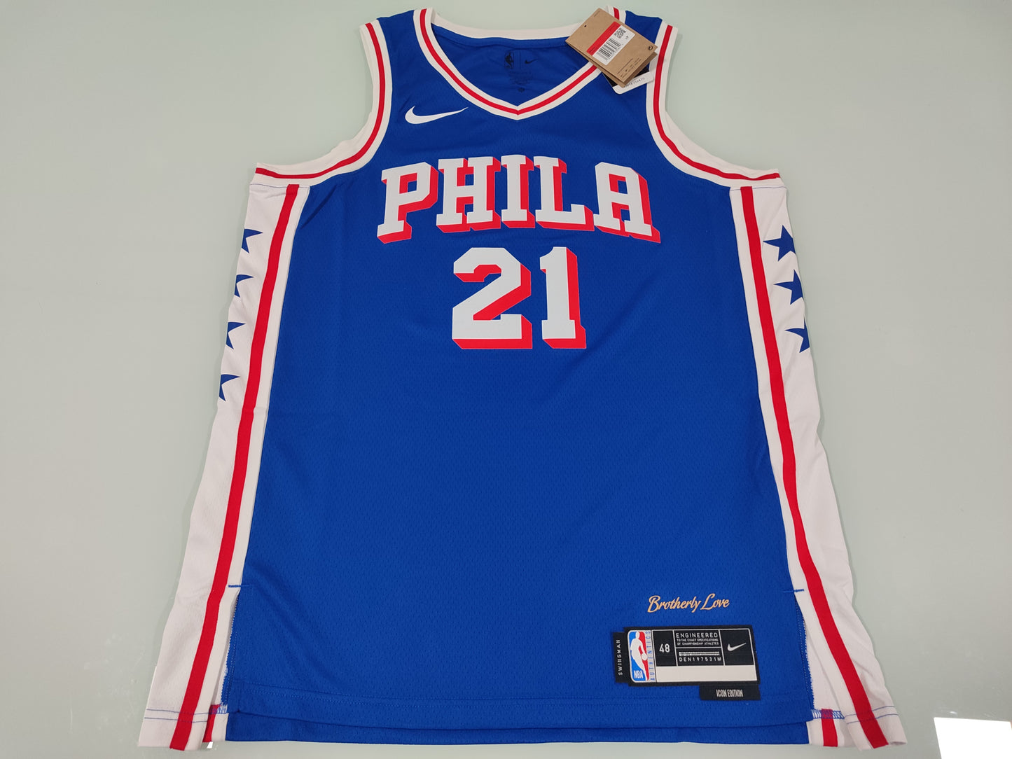 Especial NBA - Camisa Philadelphia 76Ers - Nike Icon Edition - Joel Embiid - Estoque Raro!