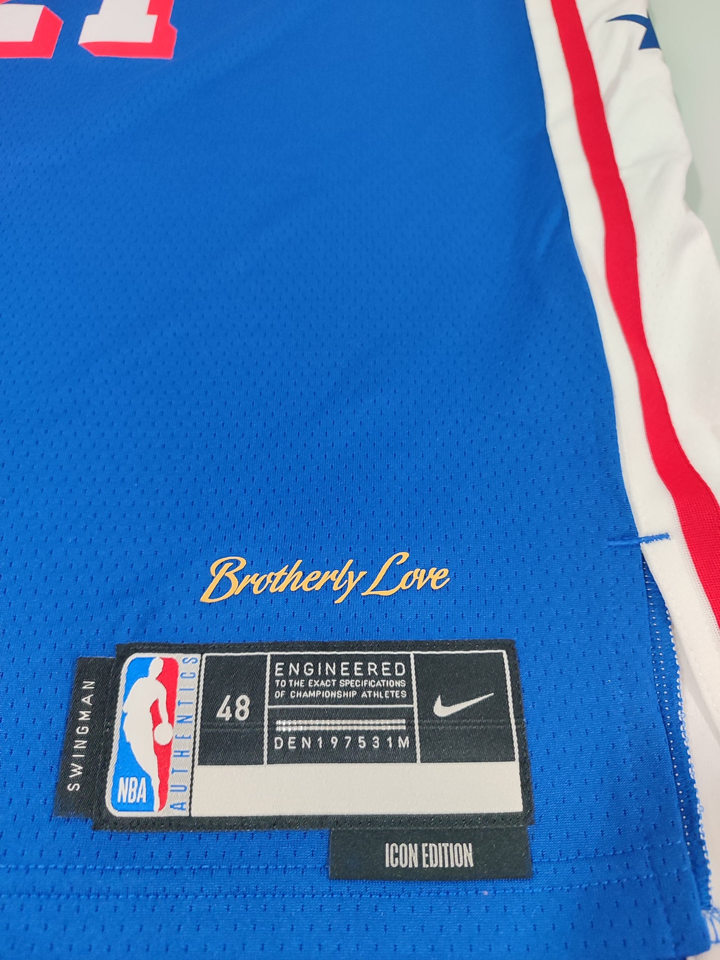 Especial NBA - Camisa Philadelphia 76Ers - Nike Icon Edition - Joel Embiid - Estoque Raro!