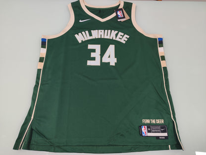 Especial NBA - Camisa Milwaukee Bucks - Nike Icon Edition - Giannis Antetokounmpo - Estoque Raro!