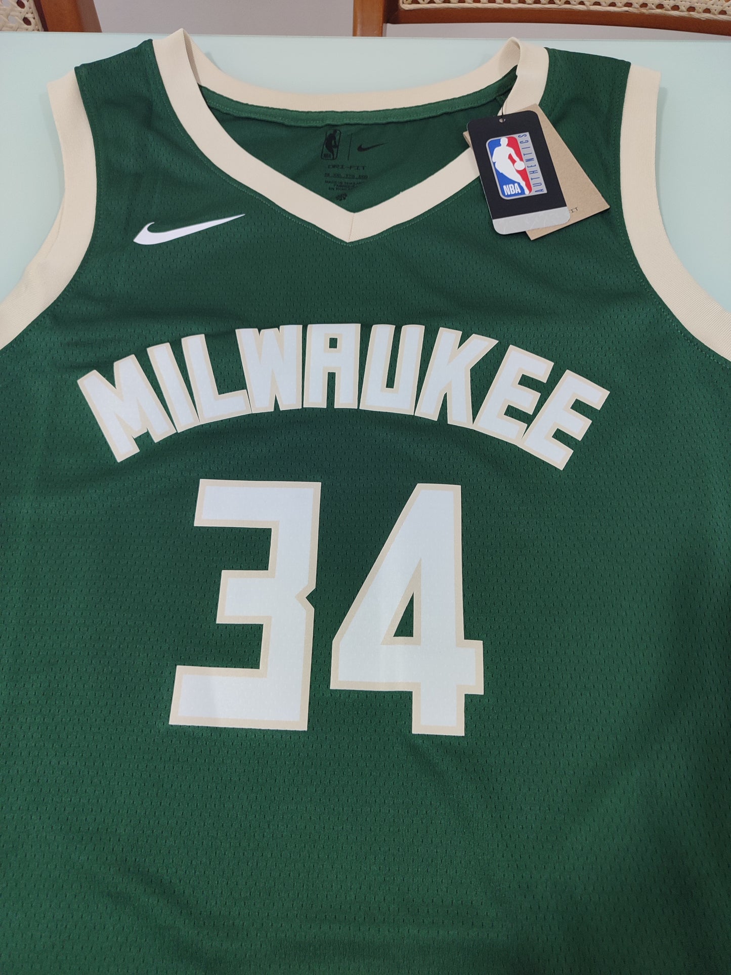 Especial NBA - Camisa Milwaukee Bucks - Nike Icon Edition - Giannis Antetokounmpo - Estoque Raro!