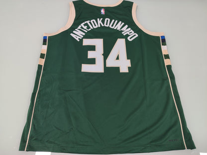 Especial NBA - Camisa Milwaukee Bucks - Nike Icon Edition - Giannis Antetokounmpo - Estoque Raro!