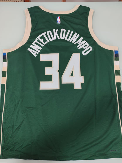 Especial NBA - Camisa Milwaukee Bucks - Nike Icon Edition - Giannis Antetokounmpo - Estoque Raro!