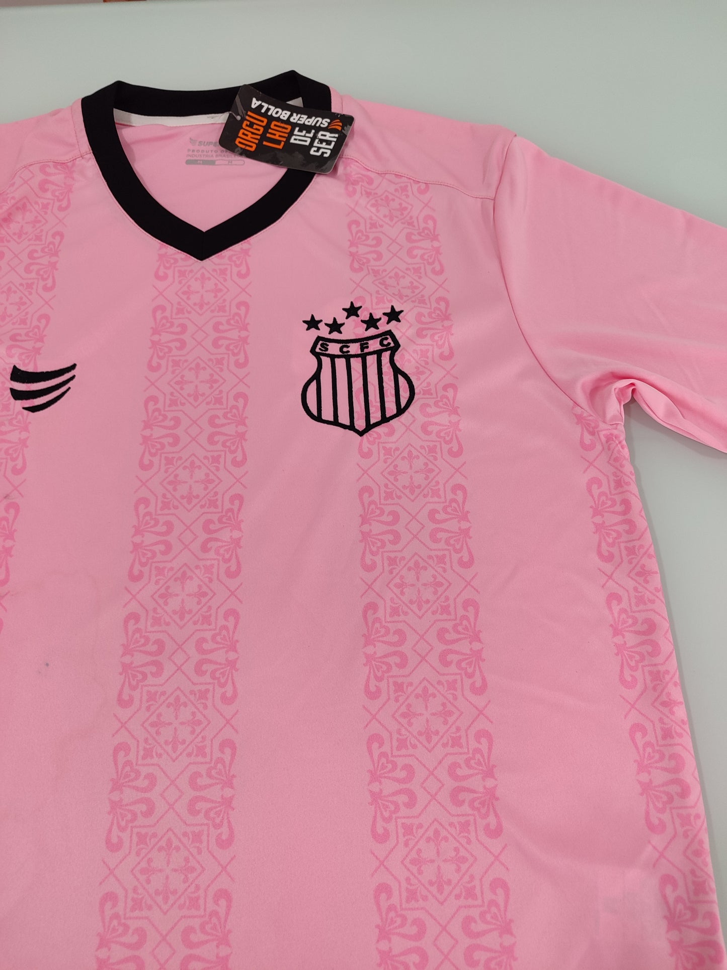 Espetacular Camisa Sampaio Corrêa - Outubro Rosa - Azulejos - de Coleção!