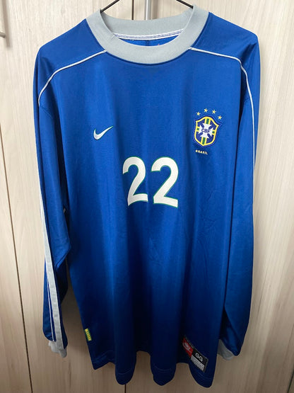 Camisa Brasil Goleiro 1999 Nike – #22 Carlos Germano – Mangas Longas – Tamanho GG