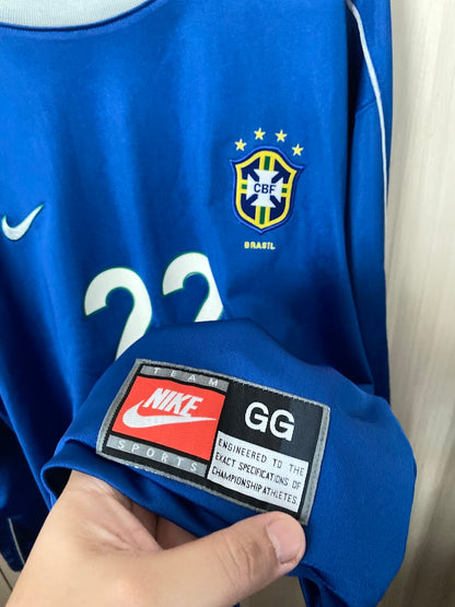 Camisa Brasil Goleiro 1999 Nike – #22 Carlos Germano – Mangas Longas – Tamanho GG