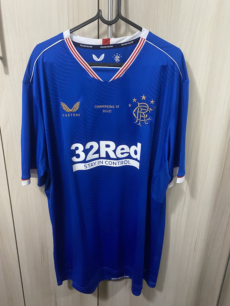 Camisa Rangers Home 2020/21 Castore Champions 55 – Escócia