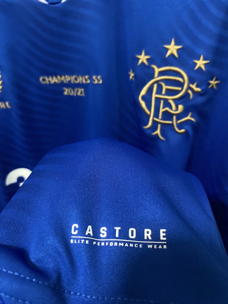 Camisa Rangers Home 2020/21 Castore Champions 55 – Escócia