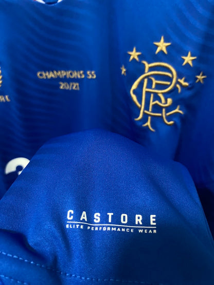 Camisa Rangers Home 2020/21 Castore Champions 55 – Escócia
