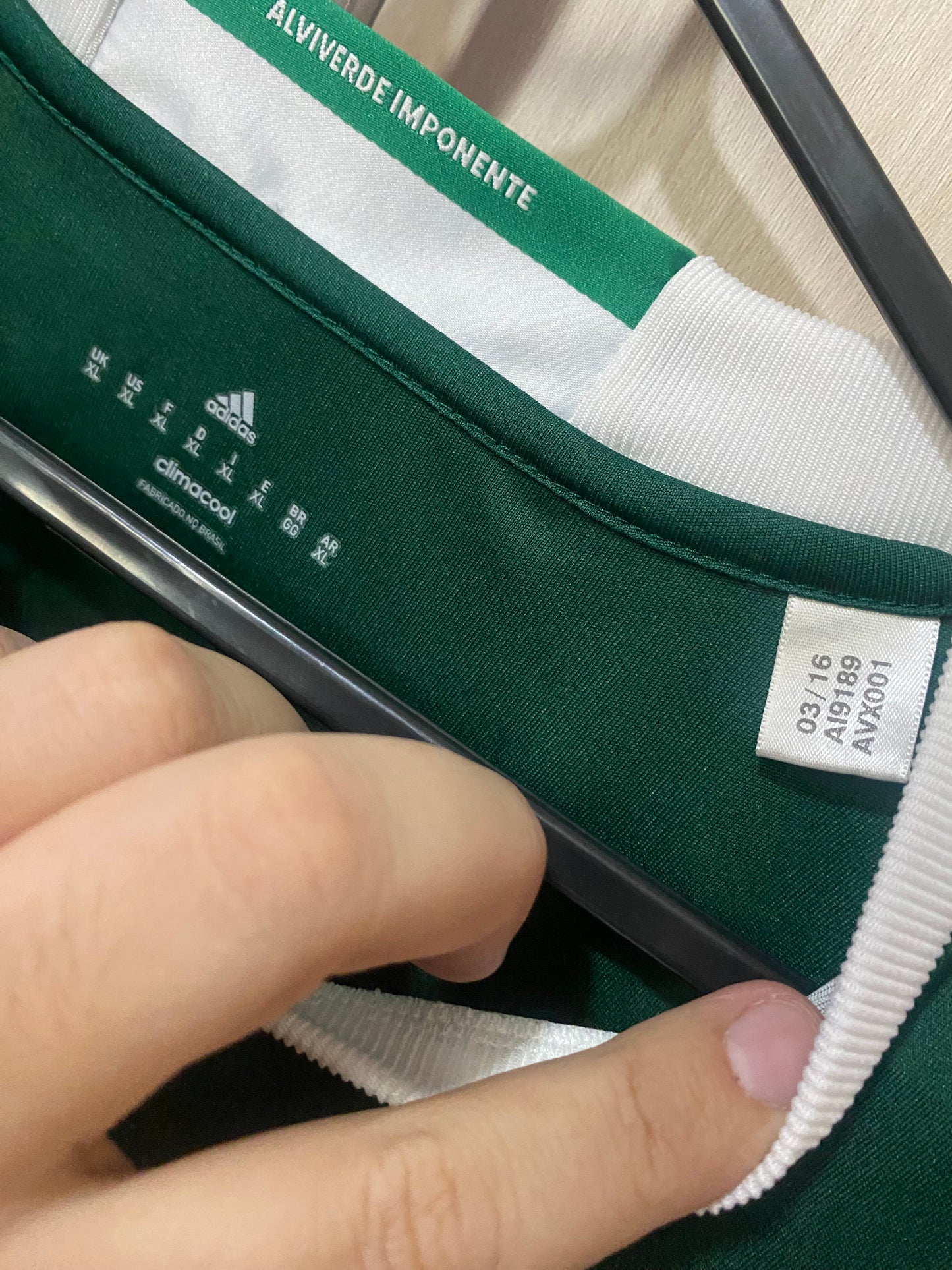 Palmeiras 2016 shirt size XL Gabriel Jesus
