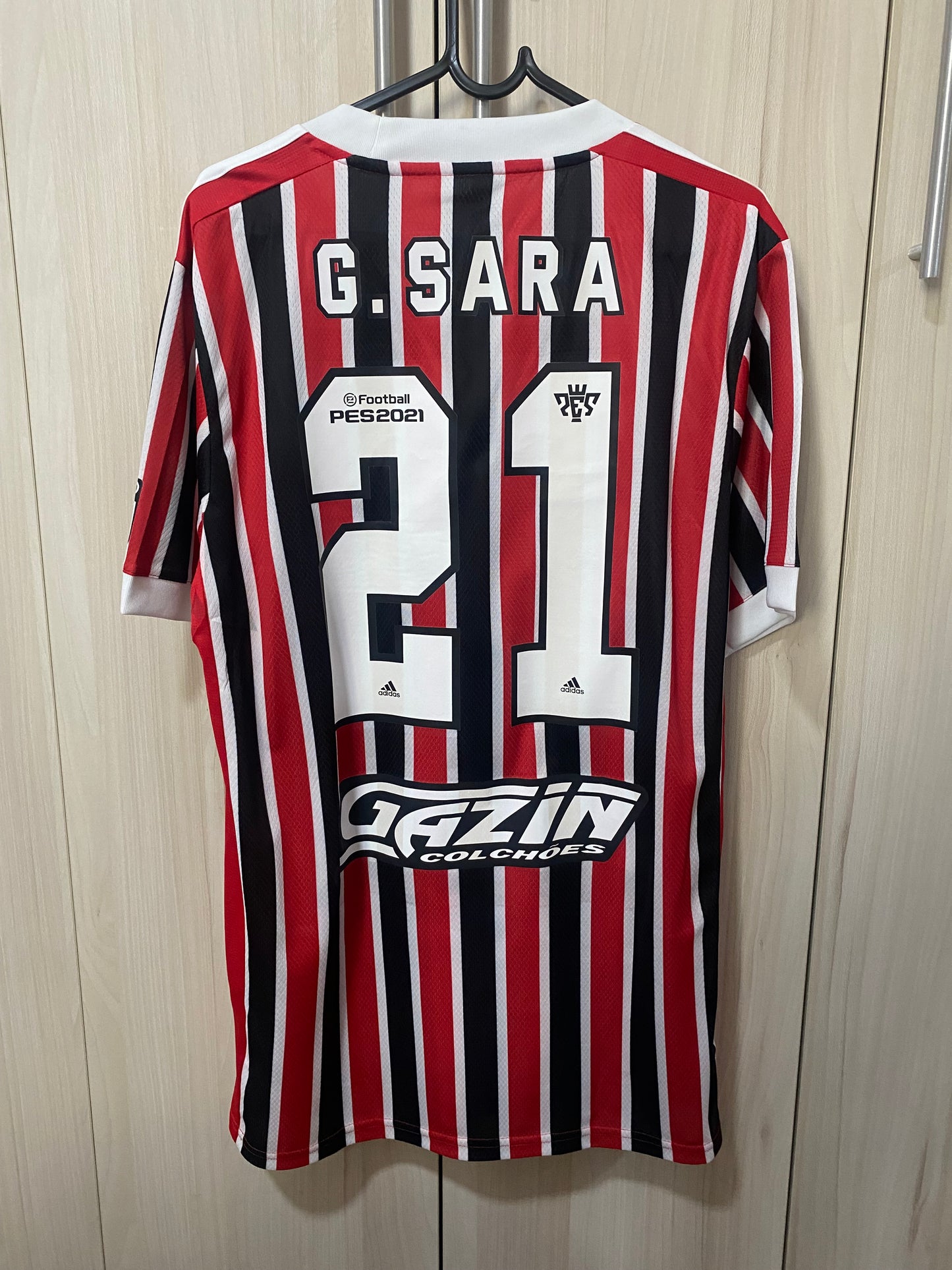 São Paulo Away 2020 G. Sara (camisa de jogo BR 21) 53x73
