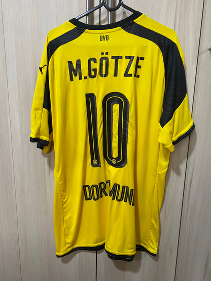 Borussia Dortmund Home Shirt 2016/2017 – Customised with Götze