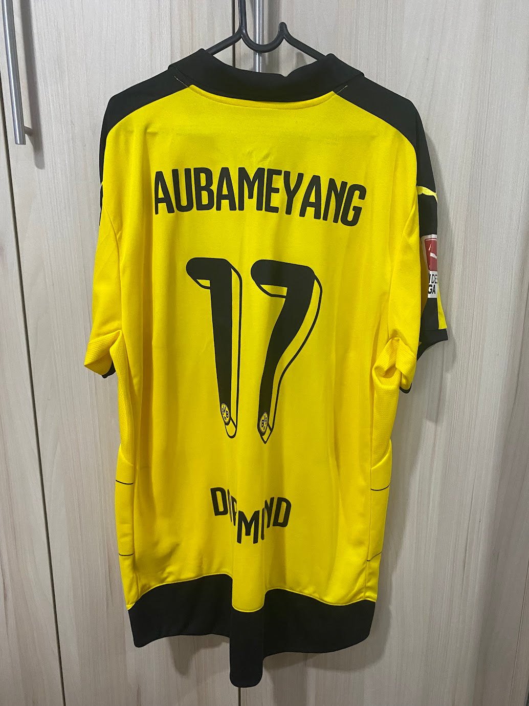 Borussia Dortmund Home Shirt 2014 - Aubameyang (Size XL - 58x78 cm)