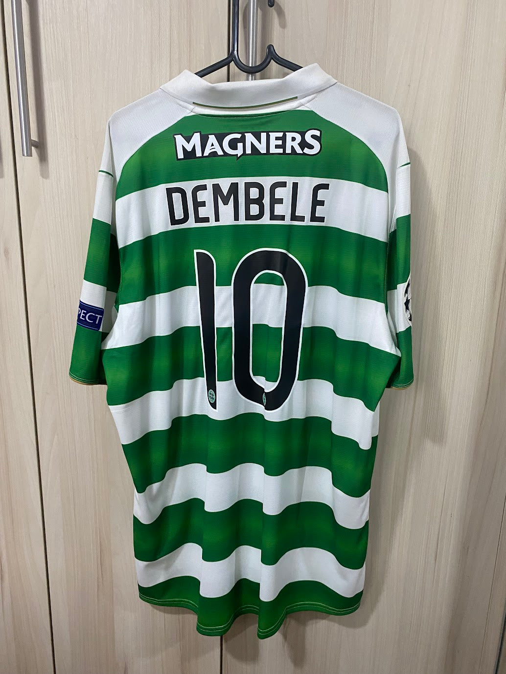 Celtic Home Shirt 2015 (Size XL - 58x78 cm) - Customised with Dembele