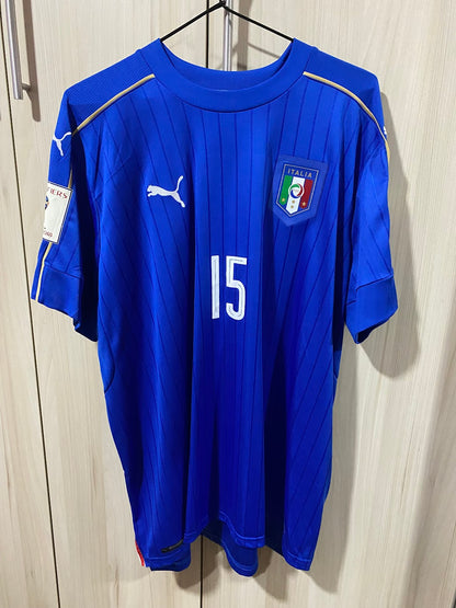 Italy Home Shirt 2016 - Customized Barzagli - Size XXL (61x78 cm)