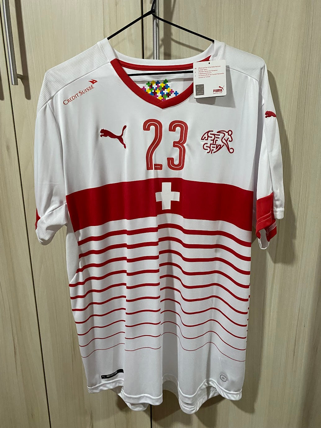 Switzerland Away Shirt 2016 - Custom Shaqiri - Size XL (58x78 cm)