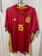 Spain Home Shirt 2016 - Customized Sergio Ramos - Size GG (59x78 cm)
