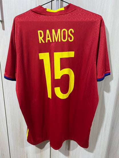 Spain Home Shirt 2016 - Customized Sergio Ramos - Size GG (59x78 cm)