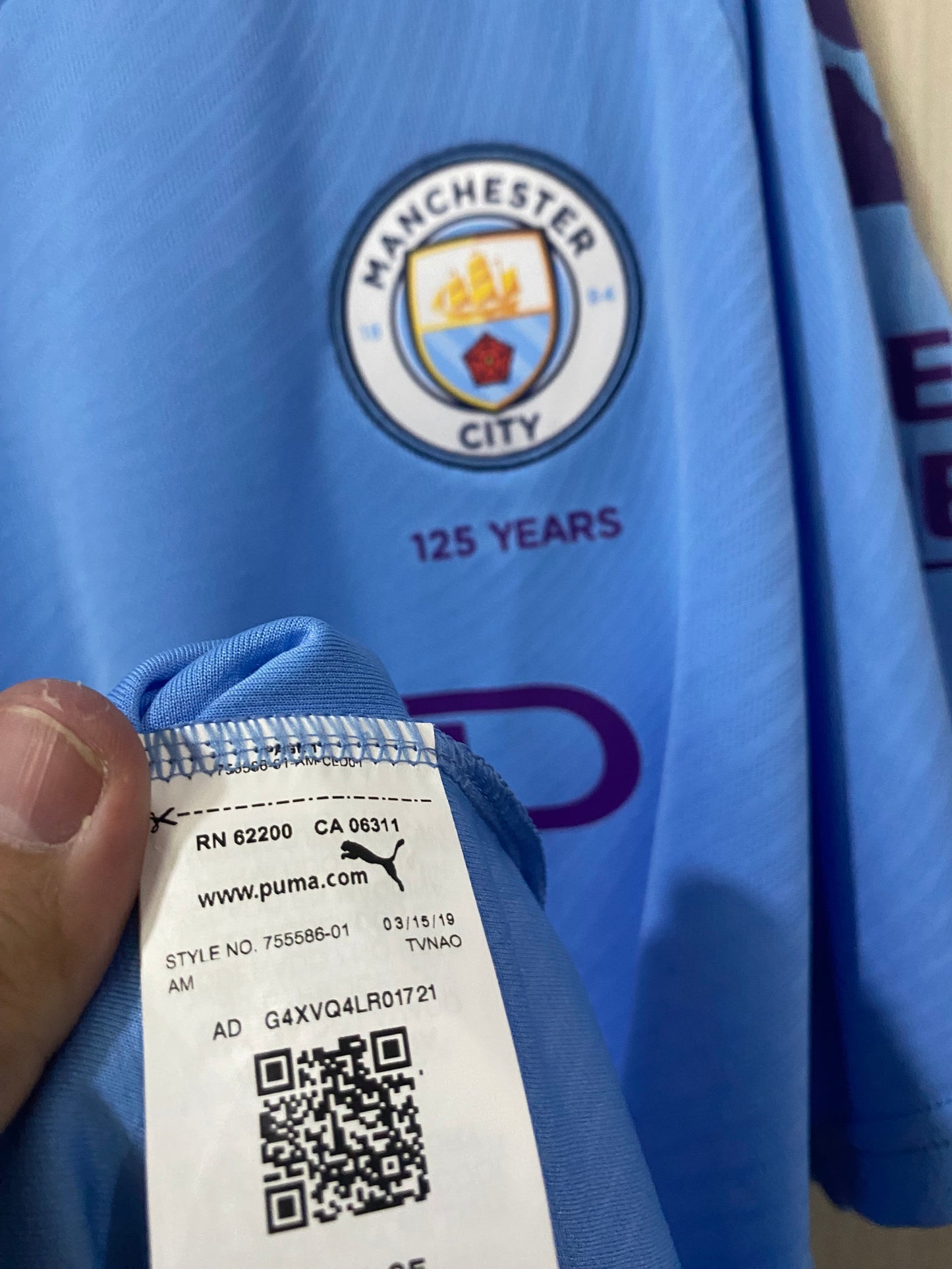 Camisa Oficial Manchester City 2019/2020 – Edição 125 Anos – Puma