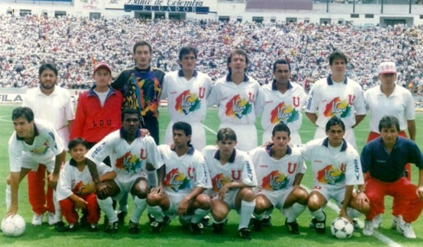 Rara e Clássica Camisa da LDU Quito Equador - Anos 90 - Usada em Jogo