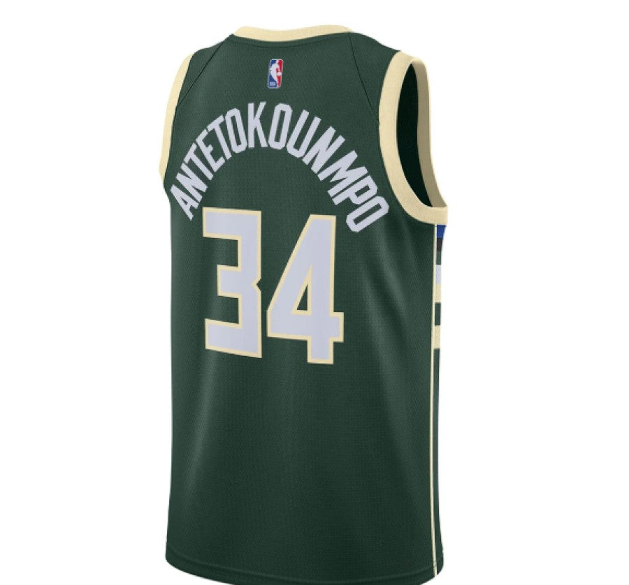 Especial NBA - Camisa Milwaukee Bucks - Nike Icon Edition - Giannis Antetokounmpo - Estoque Raro!