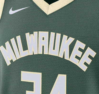 Especial NBA - Camisa Milwaukee Bucks - Nike Icon Edition - Giannis Antetokounmpo - Estoque Raro!