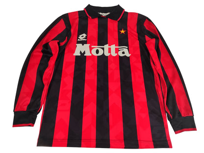 Raridade Espetacular Camisa Milan 1993/1994 – Van Basten - Mangas Longas - de Coleção!
