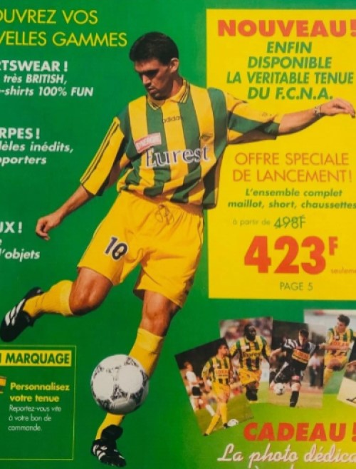 Espetacular Camisa Do Nantes - França - Anos 90 - Clássica!