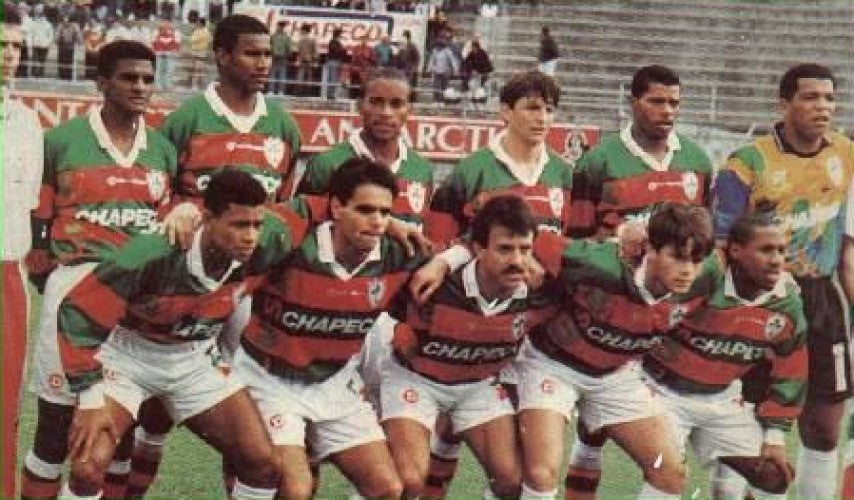 Raridade - Camisa da Portuguesa - 1995/96  - #16 Flávio Guarujá - de Jogo - de Coleção!