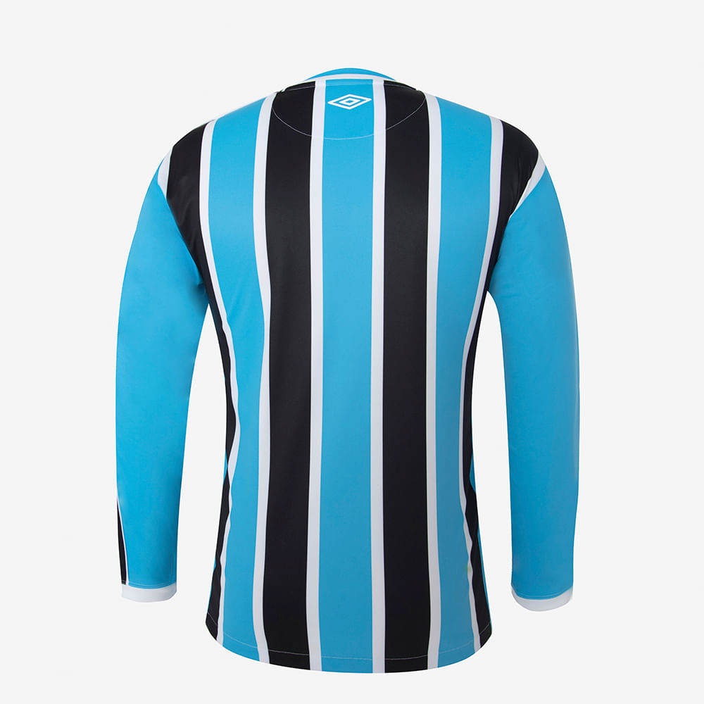 Camisa Manga comprida Masculina Umbro Grêmio Oficial 1 2024 (Classic S/N)
