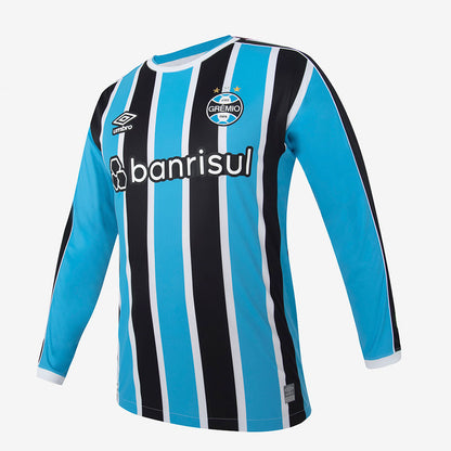 Camisa Manga comprida Masculina Umbro Grêmio Oficial 1 2024 (Classic S/N)