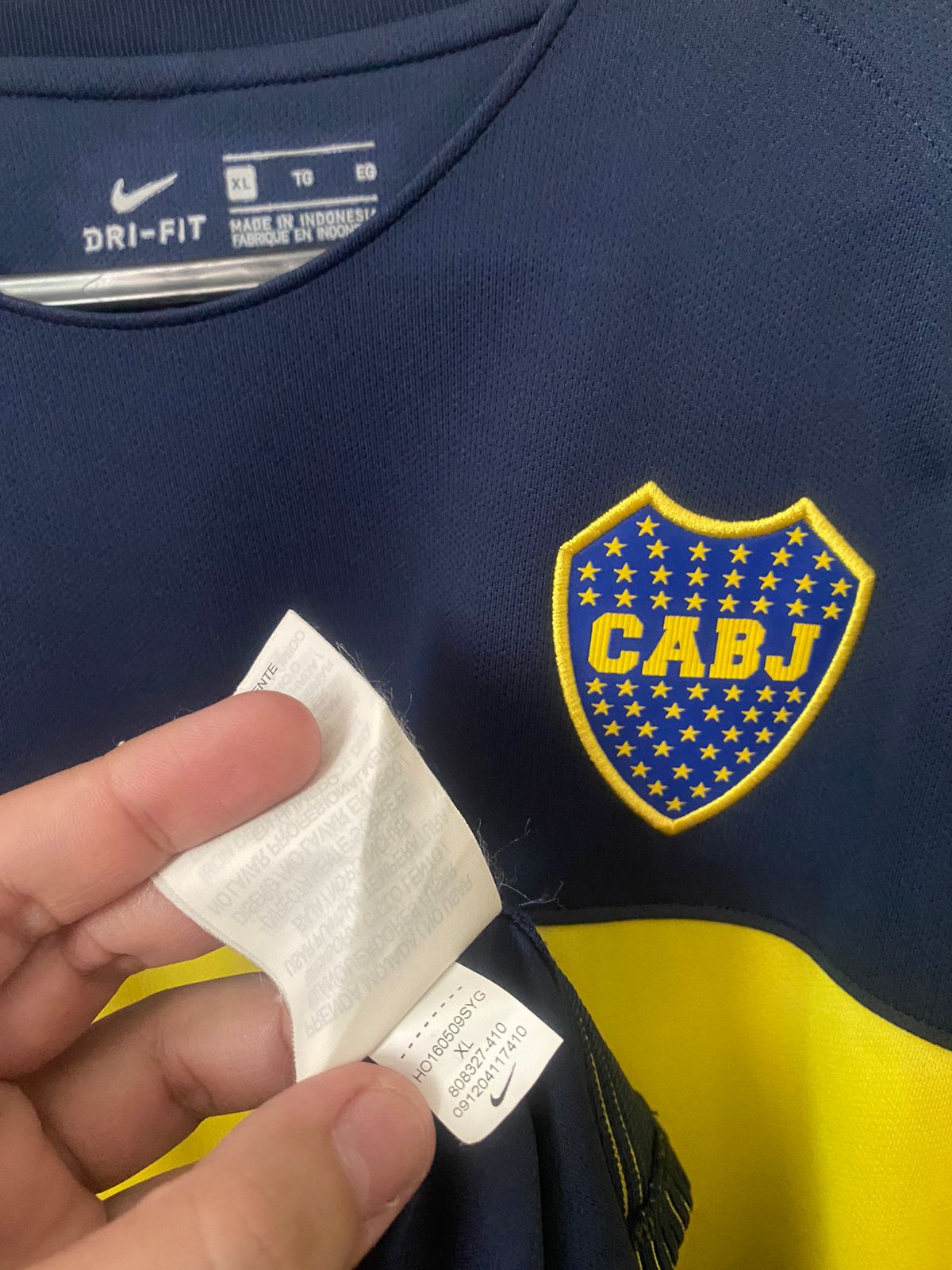 Nike Boca Juniors Home Shirt 16/17 808327-410 XL